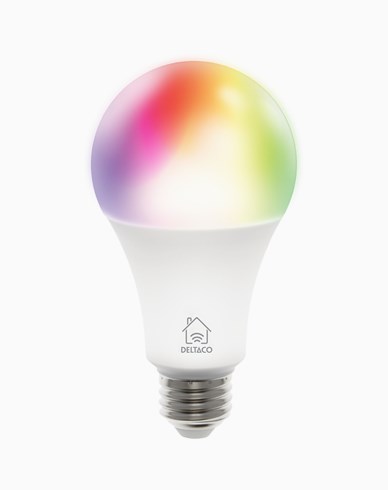 Deltaco Smart Home LED-lampa, RGB, E27, A60, 9W