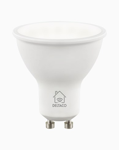 Deltaco Smart Home smart lampa, GU10, vit CCT, 2700–6500K