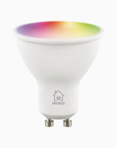 Deltaco Smart Home LED-pære GU10, WiFi, 4,7W, 400 lm