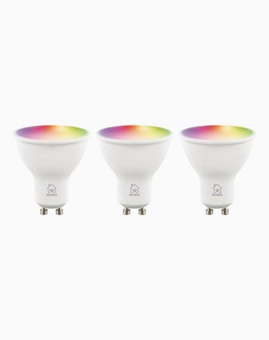 Deltaco Smart Home LED-lampor, RGB, GU10, PAR16, 3-pack