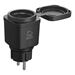 Deltaco Smart Home outdoor smart plug, WiFi, IP44, 13A, svart/grön
