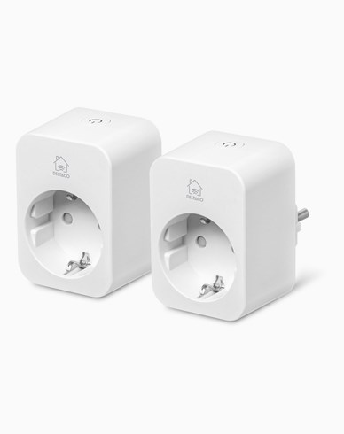 Deltaco Smart Home älypistorasia energiamittauksella, 16A, 2 kpl