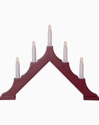 Star Trading Ljusstake Alma Röd 44cm