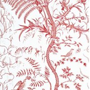 Brunschwig & Fils Tapet Bird and Thistle Red