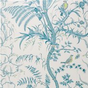 Brunschwig & Fils Tapet Bird and Thistle Aqua