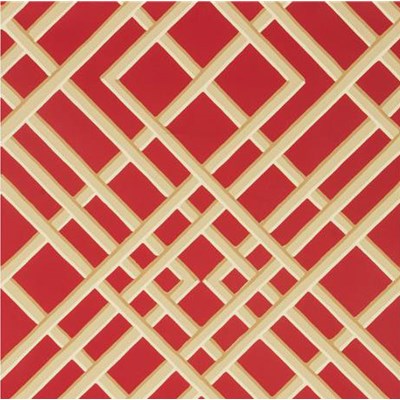 Brunschwig & Fils Tapet Treillage Sidewall Red