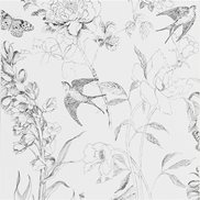 Designers Guild Tapet Sibylla Garden Black and White
