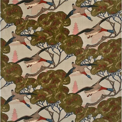 Mulberry Home Tyg Flying Ducks Velvet Sky