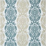 Mulberry Home Tyg Staveley Damask Teal/Caramel