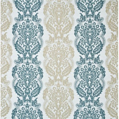 Mulberry Home Tyg Staveley Damask Teal/Caramel
