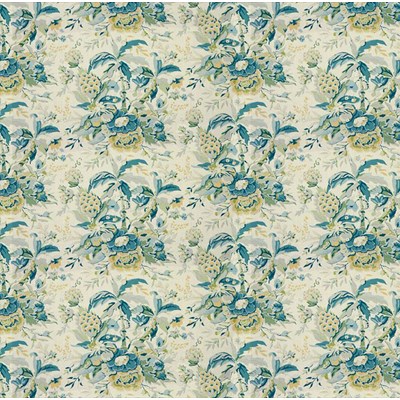 Brunschwig & Fils Tyg Horseshoe Bay Aqua Green
