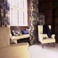 William Morris & Co Tyg Chrysanthemum Indigo/Cream