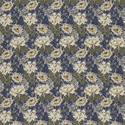 William Morris & Co Tyg Chrysanthemum Indigo/Cream