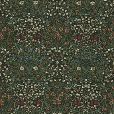 William Morris & Co Tyg Blackthorn Green