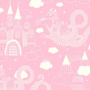 Majvillan Tapet Drakhimlen Rosa