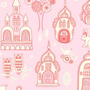 Majvillan Tapet Slottsträdgården Rosa