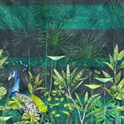 Designers Guild Tapet Arjuna Leaf with Peacock