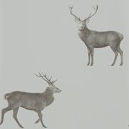 Sanderson Tapet Evesham Deer Silver Grey