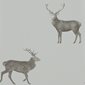 Sanderson Tapet Evesham Deer Silver Grey