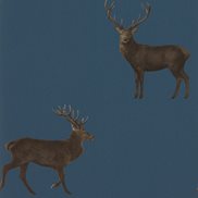 Sanderson Tapet Evesham Deer Indigo