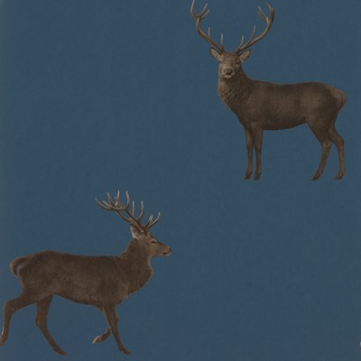 Sanderson Tapet Evesham Deer Indigo