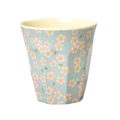 Rice Mugg Small Flower Blue Medium