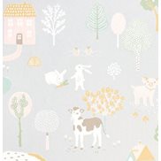 Majvillan Tapet My farm Soft grey