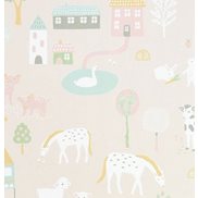 Majvillan Tapet My farm Soft pink