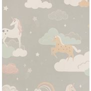Majvillan Tapet Rainbow treasures Mud grey