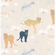 Majvillan Tapet Black panter Creamy orange