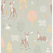 Majvillan Tapet Golden woods Dusty green
