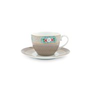 PiP Studio Kopp med fat Blushing Birds Khaki