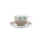 PiP Studio Kopp med fat Blushing Birds Khaki