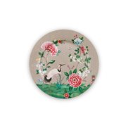 PiP Studio Tallrik/Uppläggningsfat Blushing Birds Khaki 32 cm