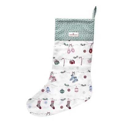 GreenGate Julstrumpa Jingle bell White