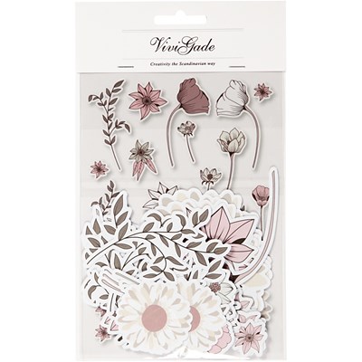 Creativ Company Etiketter Blommor 72 st