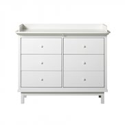 Oliver Furniture Skötbord Seaside White 6  lådor