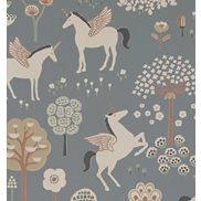 Majvillan Tapet True Unicorns Evening blue