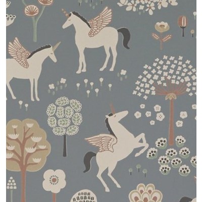 Majvillan Tapet True Unicorns Evening blue