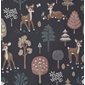 Majvillan Tapet Golden woods Deep grey
