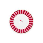 PiP Studio Tallrik Love Birds Stripe Red/Pink 17 cm