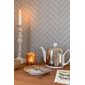 Majvillan Tapet Herringbone Greige Blue