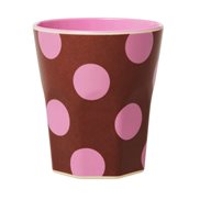 Rice Mugg Dots Brown/Pink Jumbo