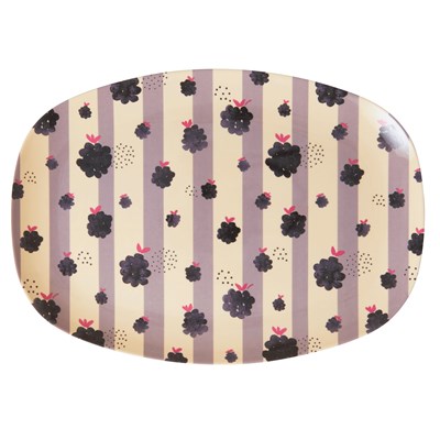 Rice Tallrik Oval Blackberry Beauty