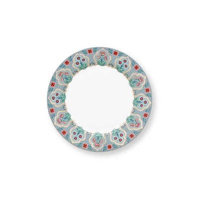 PiP Studio Tallrik Flower Festival Light blue 21 cm
