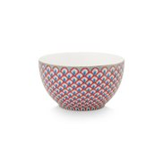 PiP Studio Skål Flower Festival Red/Lignt blue  9,5 cm