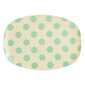 Rice Tallrik Oval Green Dot