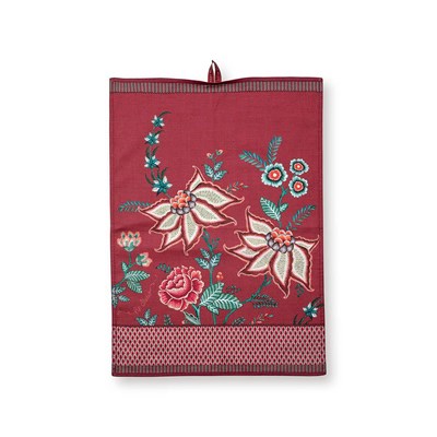 PiP Studio Kökshandduk Flower Festival Dark Pink