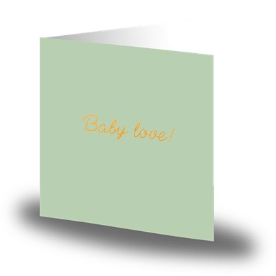 Cards by Jojo Kort Baby Love Grön