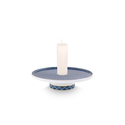 PiP Studio Ljusstake Cross Stitch Blue